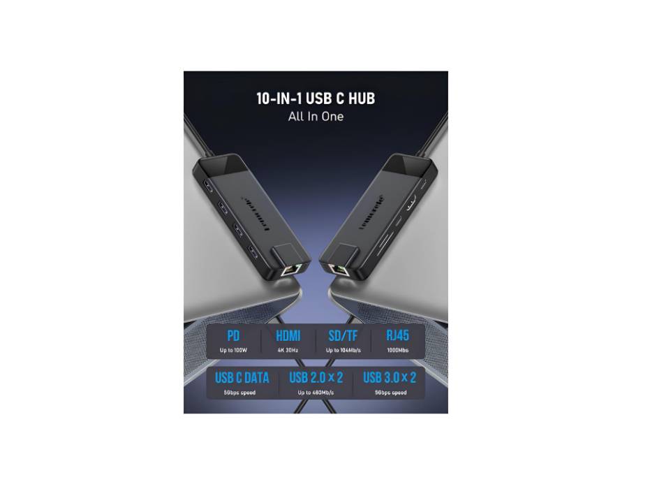 Lemorele 10-in-1 USB-C hub alternate supplier product view