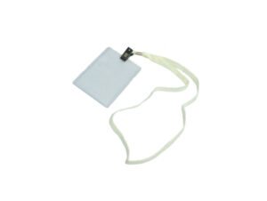 FIS Vertical Name Badge Holders With Lanyard #9815 [FSNA09815WH] White