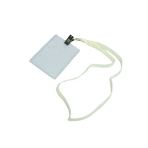 FIS Vertical Name Badge Holders With Lanyard #9815 [FSNA09815WH] White