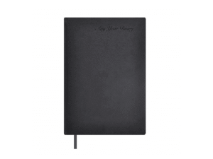 FIS A5 Undated Any Year Diary Italian PU Material Cover, Black Colour (FSDIUD3813)