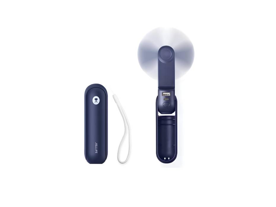 JISULIFE F8 handheld fan Blue main product view