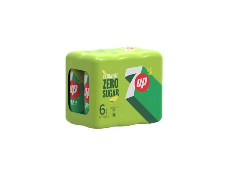 Pepsi 7UP Zero Carbonated Soft Drink 330ml Pack of 6