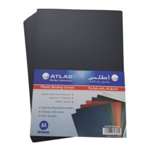 Atlas A4 Black Plastic Binding Covers 50 Pack