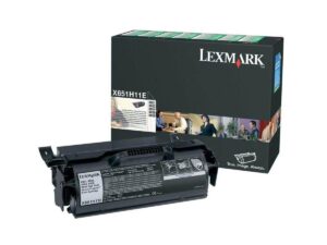 Lexmark X651H11E Black Toner Cartridge, High Yield