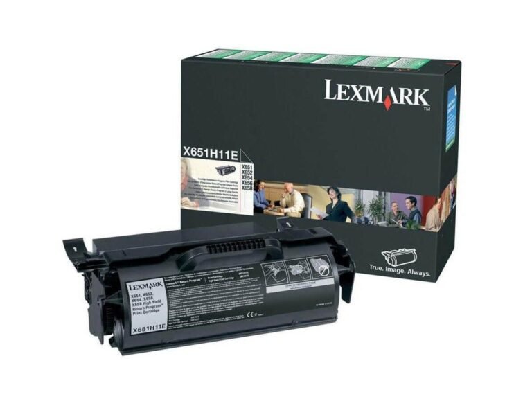 Lexmark X651H11E Black Toner Cartridge, High Yield
