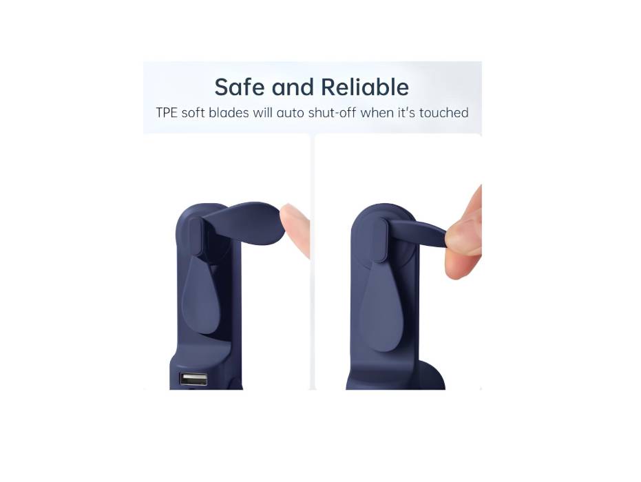 JISULIFE F8 handheld fan Blue alternate product view 3