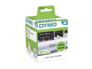 DYMO (99012) Large Address Labels, White Paper, 89 x 36 mm, [2X260 Labels/Roll]