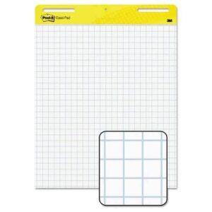 3M Post-It Self-Stick Easel Pad 560, Quad Ruled White, 25 x 30 in, 30sheets/pad