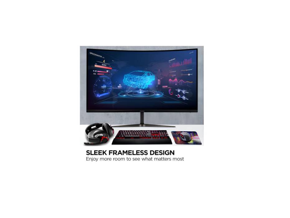 ViewSonic 32-inch QHD curved monitor angle view