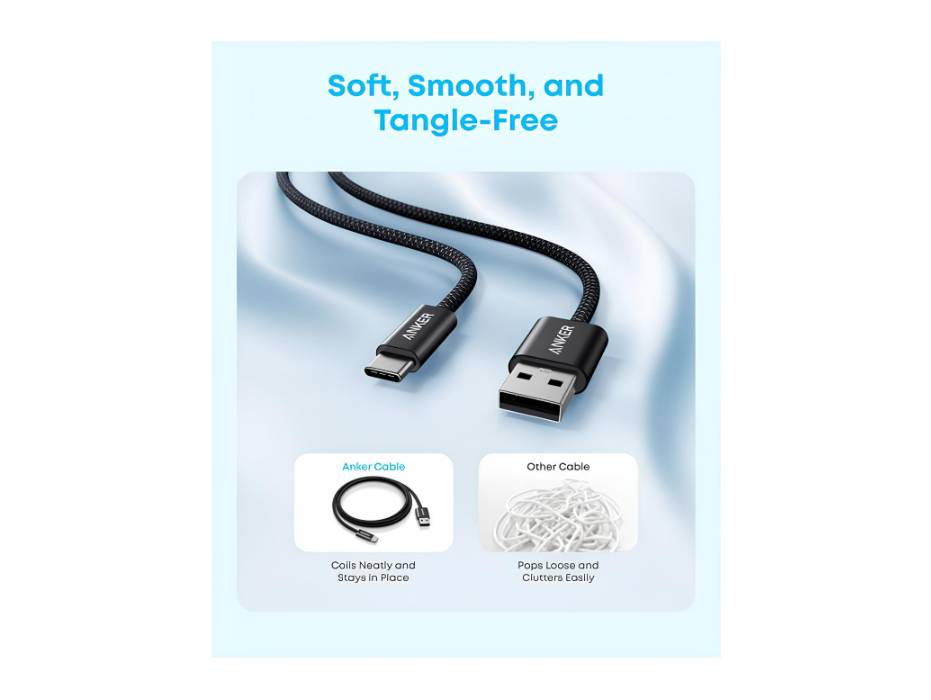 Anker Zolo cable connected to a compatible CarPlay system