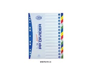 FIS Divider Plastic Colored A4 With Numbers 1-15