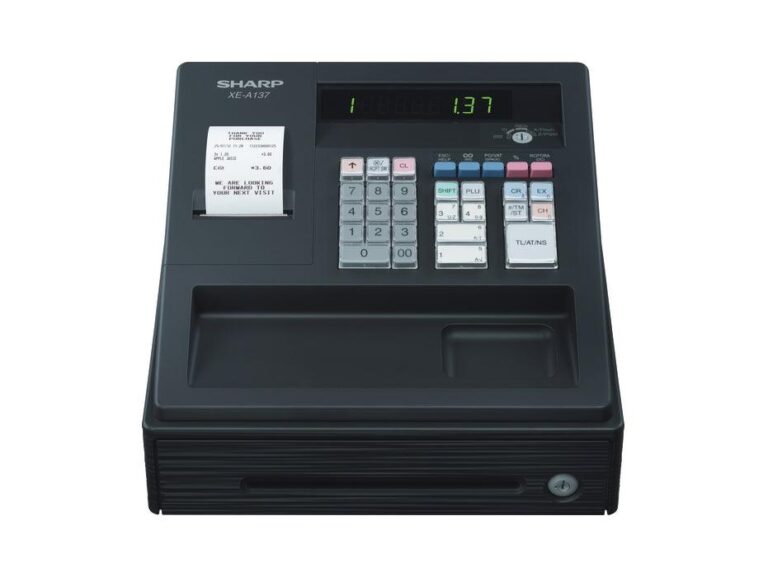 Sharp XE-A137 Entry Level Cash Register with LED Display – BLACK