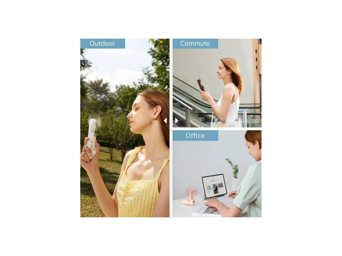 JISULIFE F8 handheld fan White alternate product view 3