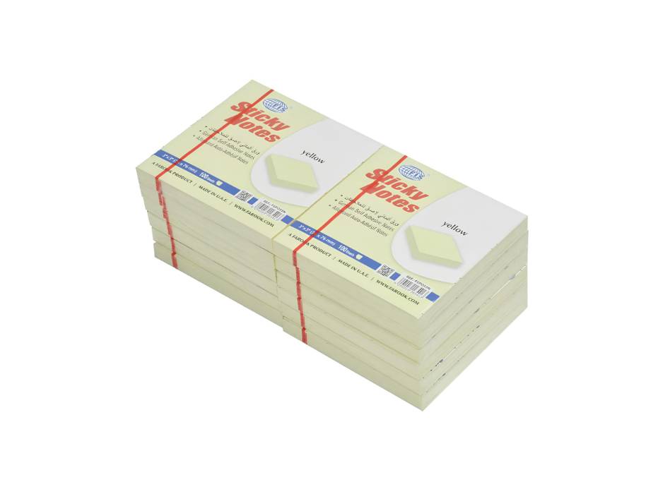 FIS Sticky Notes 3 × 3 in, Yellow, 12-Pack alternate product view 2