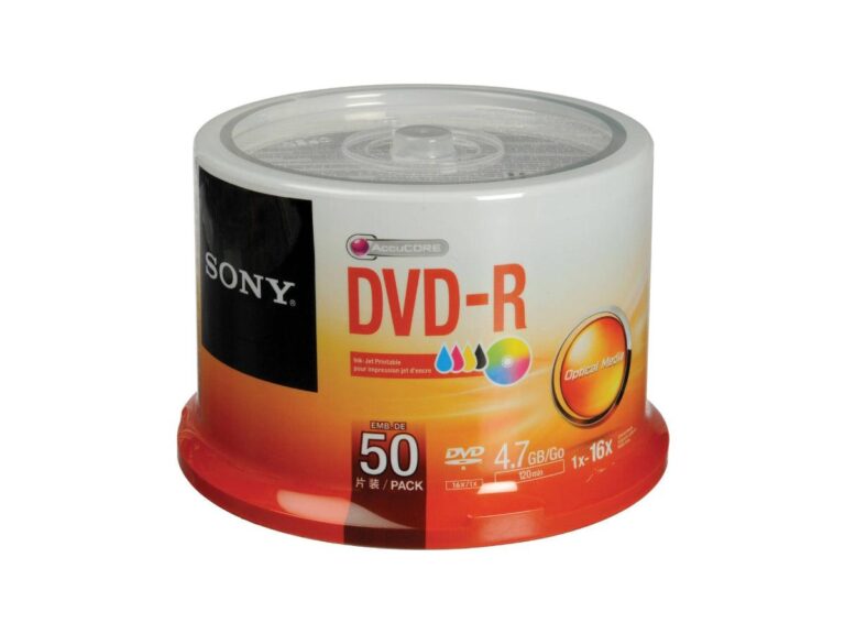 Sony DVD-R DVDR 16X 4.7GB 120min, 50 Spindle