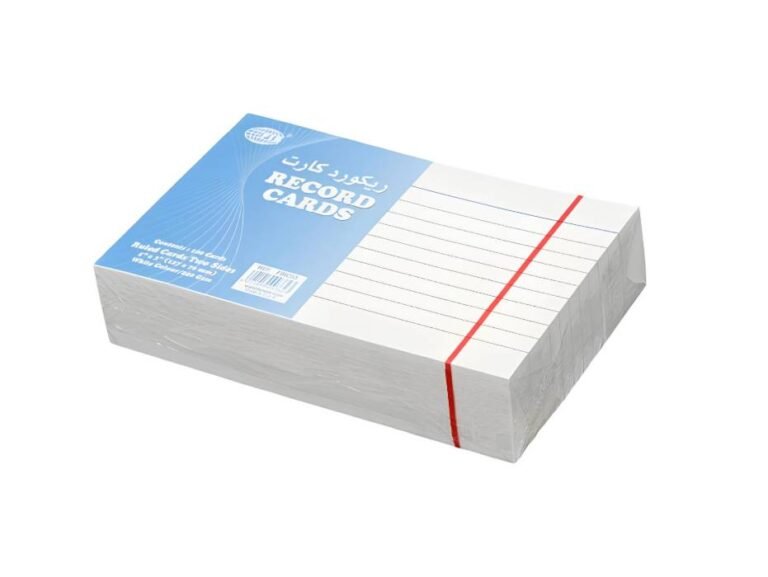 FIS White Index Cards, 5 × 3 in, 240 gsm, Pack of 100