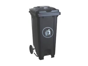 Tek Bin Garbage Bin with Pedal and Wheels Plastic 120liters