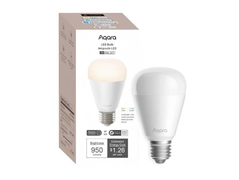 Aqara Smart LED Light Bulb T2 (E26, CCT) 75W equivalent – Tunable White