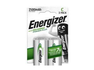Energizer Rechargeable C Batteries, Pack of 2
