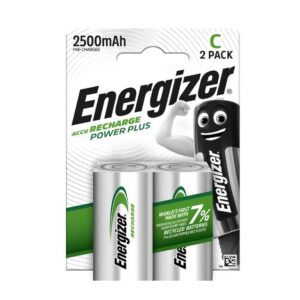 Energizer Rechargeable C Batteries, Pack of 2