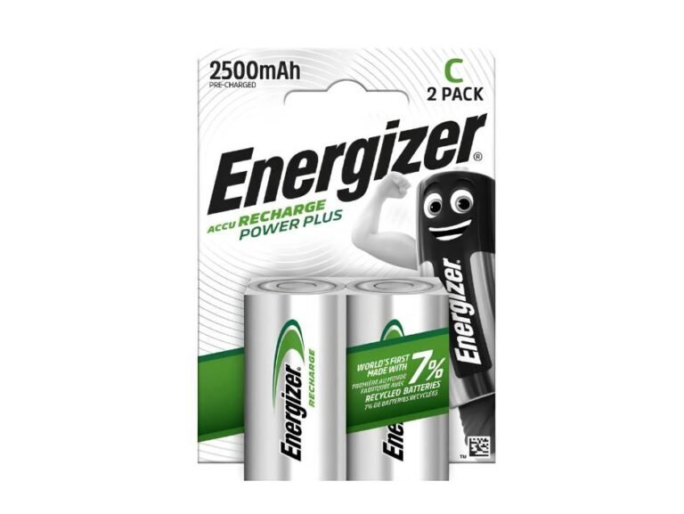 Energizer Rechargeable C Batteries, Pack of 2