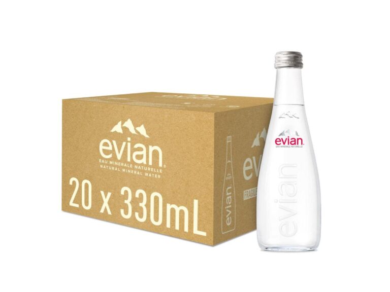 Evian Natural Mineral Water 330ml Glass (Case of 20)