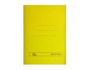 Clipp Square Cut Folder FS, 10/pack, Yellow