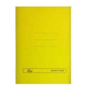 Clipp Square Cut Folder FS, 10/pack, Yellow
