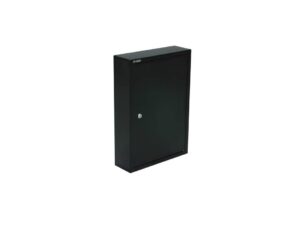 RIGID Wall Mounted Key Cabinet with Key Lock, 100 Keys, Black, (12D x 38W x 55H CM)