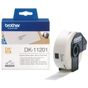 Brother DK11201 Standard Address Label Roll, 29mm x 90mm x 400 Labels