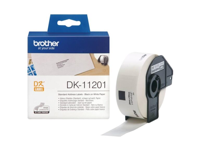Brother DK11201 Standard Address Label Roll, 29mm x 90mm x 400 Labels