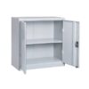 Hadid white swing-door cupboard open shelf view