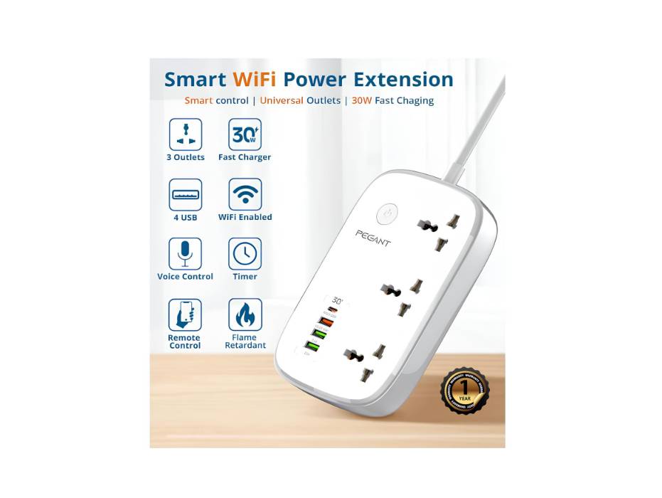 PEGANT WiFi Smart Power Strip with 30W USB-C alternate product view