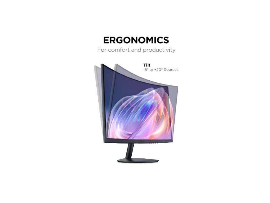 KOORUI 24-inch 1800R monitor alternate view