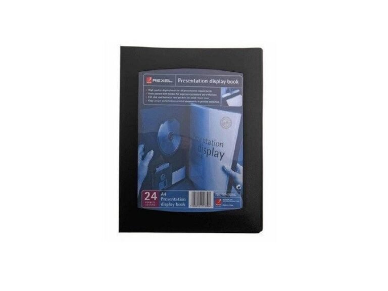 Rexel A4 Display Book 12 Pockets Black (No.17429BK)