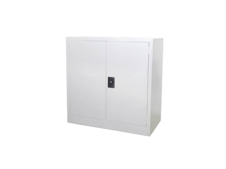 Hadid Half-Height Swing-Door Cupboard, White