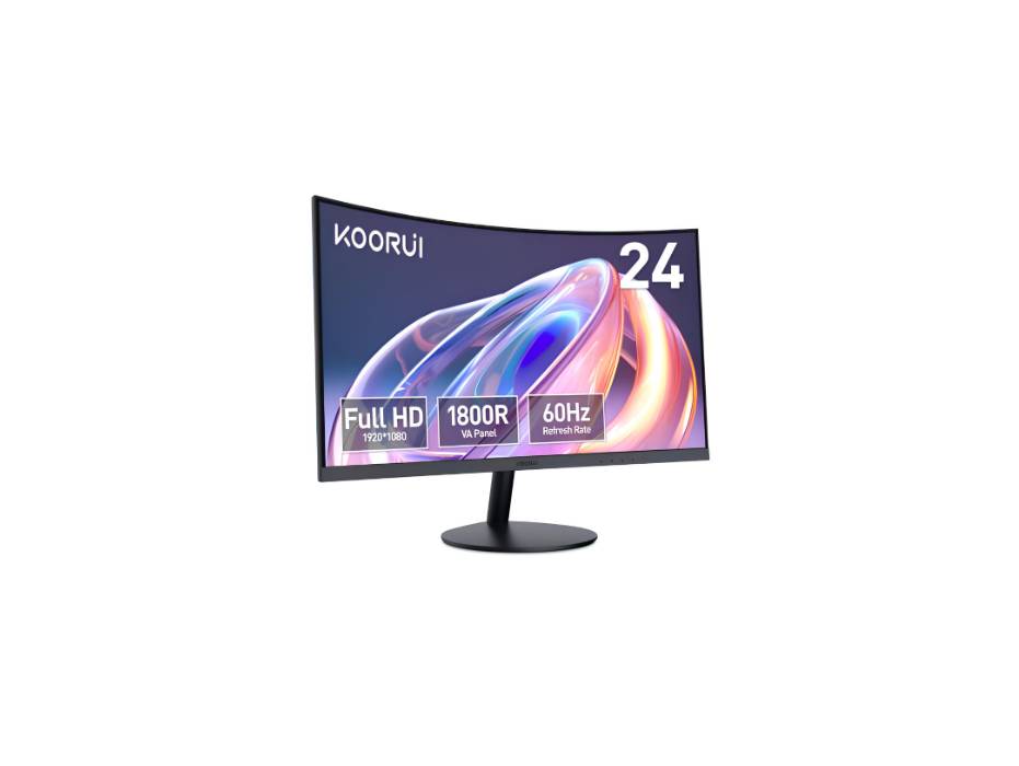 KOORUI 24N5C curved monitor main product view