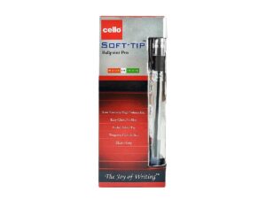 Cello Soft Tip Ball Pen, 12/box