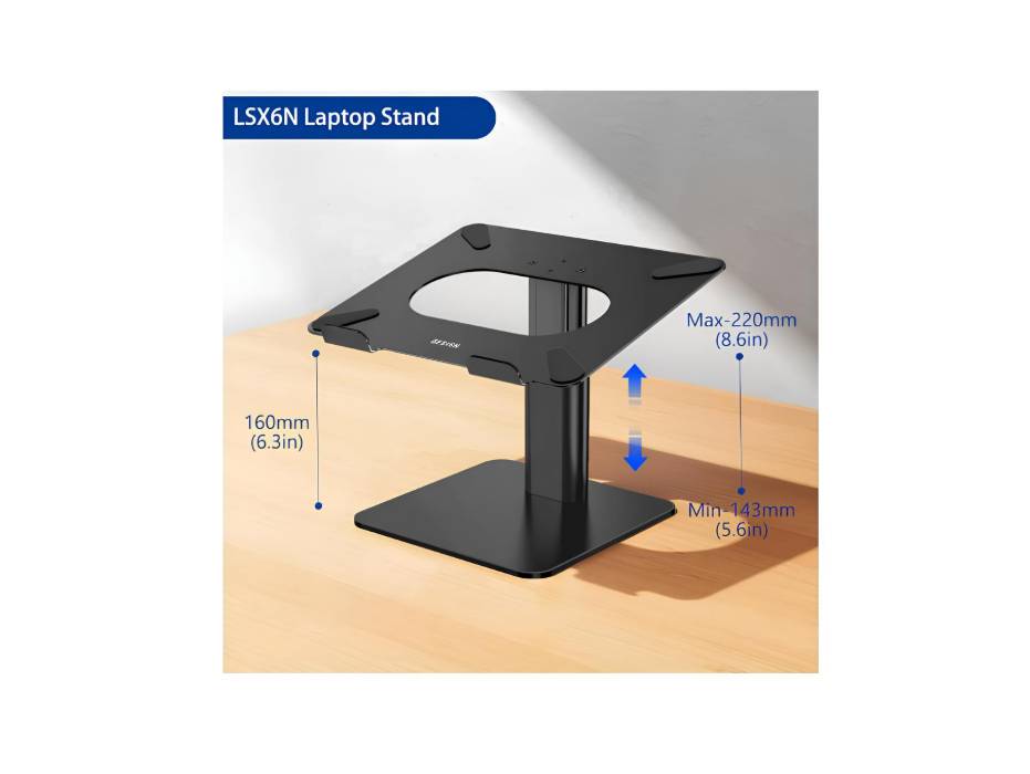 NewProject_36_987f8d85-09f2-4d7f-b438-6d5e117e24e1.jpg BESIGN LSX6N Adjustable Laptop Stand Black alternate product view 2