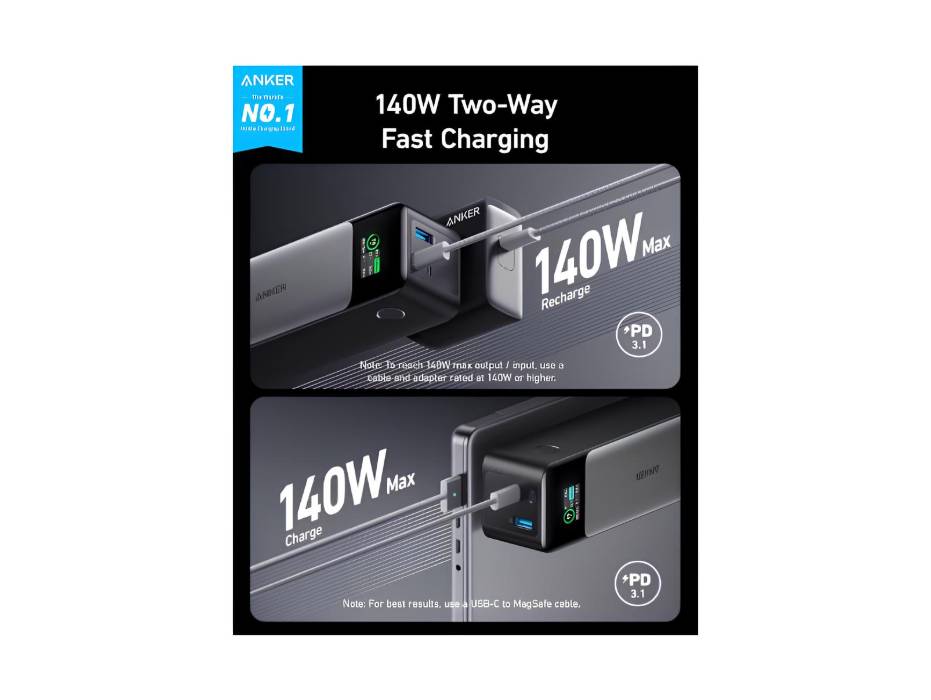 Anker 737 Power Bank PowerCore 24K, 24000mAh alternate product view 3