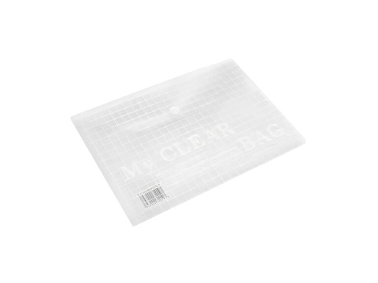 FIS Document Bag “”My Clear Bag”” A4 12/pack White FSPGDB801A4CN