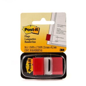 3M Post-it Flags Red 680-1 25mmx43mm 50flags/dispenser
