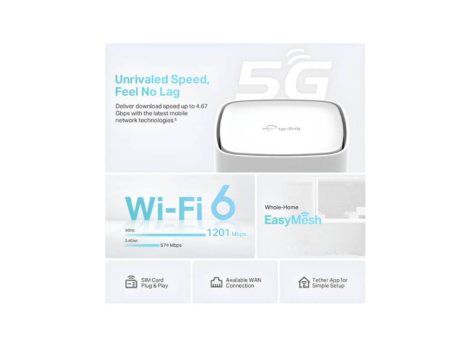 TP-Link Archer NX200 5G router alternate product view 3