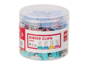 Deli Color Binder Clips 15mm 60clips-pack (8556A)