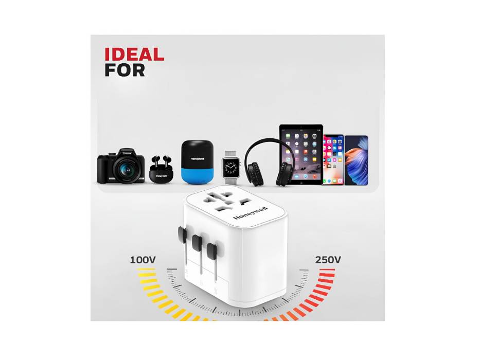 Honeywell PD30W Universal Travel Adapter in-use view