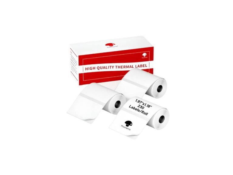 Phomemo 50 × 30mm Black-on-White Labels, 3 Rolls