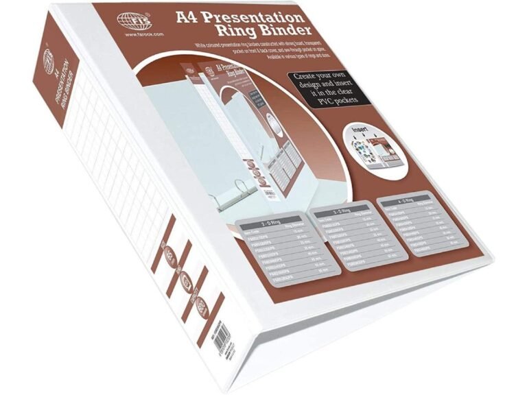 FIS Presentation Binder 2D Ring, A4, 65mm Ring Size, 3.75″ Spine, White (FSBD265DPB)