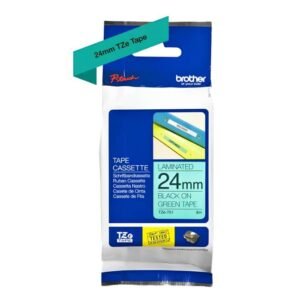 Brother P-touch 24mm TZ-751 Laminated Tape, 8m, Black on Green