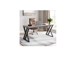 Tribesigns 140cm Writing Computer Desk with Z-Shaped Metal Leg, Grey