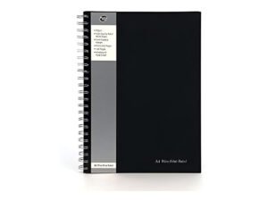Pukka Pad A4 Wirebound Manuscript Book Black SBWRULA4